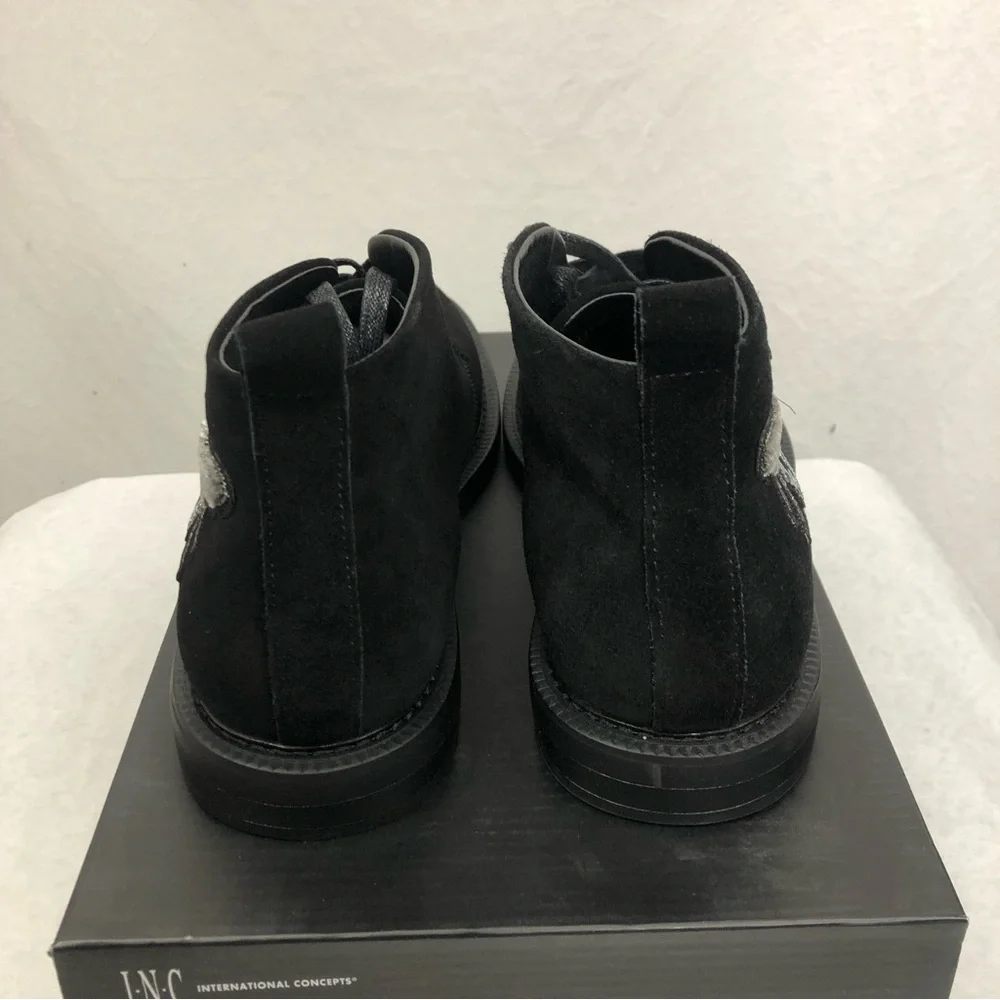 NEW INC International Concepts Mens Darius Patch Chukkas Boots, Size 11, Black
